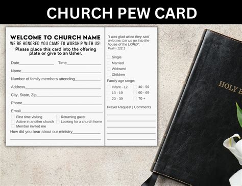 Free Printable Pew Cards